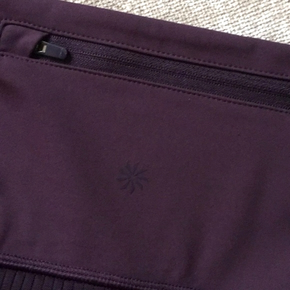 Athleta High Rise A-Game pleated mesh skort 13.5” in eggplant purple, si… - Picture 4 of 11